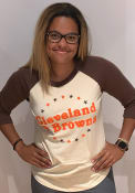 Cleveland Browns Womens Stars T-Shirt - Brown
