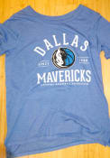 Dallas Mavericks Womens Triblend Crew T-Shirt - Blue