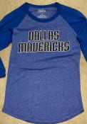 Dallas Mavericks Womens Triblend Raglan T-Shirt - Blue