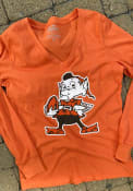 Brownie Cleveland Browns Womens Majestic Threads Triblend T-Shirt - Orange