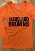 Cleveland Browns Womens Triblend T-Shirt - Orange
