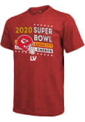 Kansas City Chiefs Super Bowl LV Triple Option Fashion T Shirt - Red