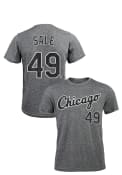 Chris Sale Chicago White Sox Grey Distressed Fashion Player Tee