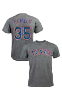 Cole Hamels Texas Rangers Grey Distressed Fashion Player Tee