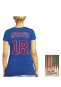 Ben Zobrist Majestic Threads Chicago Cubs Womens Blue Womens Triblend V-Neck Player Tee
