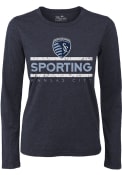 Sporting Kansas City Womens Boyfriend T-Shirt - Navy Blue