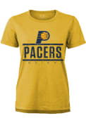 Indiana Pacers Womens Boyfriend T-Shirt - Yellow
