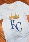 Kansas City Royals Womens Boyfriend T-Shirt - Light Blue