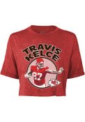 Travis Kelce Kansas City Chiefs Womens Majestic Threads Player T-Shirt - Red