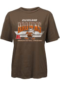 Cleveland Browns Womens Vintage T-Shirt - Brown