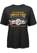 Pittsburgh Steelers Womens Vintage T-Shirt - Black
