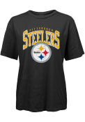 Pittsburgh Steelers Womens Burple T-Shirt - Black