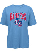 Texas Rangers Womens Burple T-Shirt - Light Blue