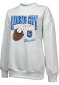 Kansas City Royals Womens Bank Shot Crew Sweatshirt - White