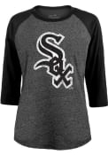 Chicago White Sox Womens Raglan T-Shirt - Black