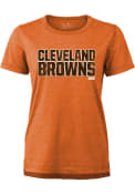 Cleveland Browns Womens Wordmark T-Shirt - Orange