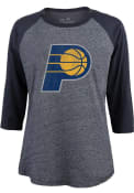 Indiana Pacers Womens Raglan T-Shirt - Navy Blue