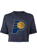 Indiana Pacers Womens Hard Hit T-Shirt - Navy Blue