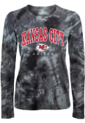 Kansas City Chiefs Womens Tie Dye T-Shirt - Black
