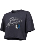 Dallas Mavericks Womens Dirty Dribble T-Shirt - Navy Blue
