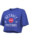 Detroit Pistons Womens Ball Hog T-Shirt - Blue