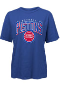 Detroit Pistons Womens Burble T-Shirt - Blue