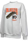 Philadelphia Flyers Womens Bank Shot Crew Sweatshirt - White