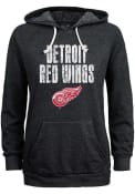 Detroit Red Wings Womens Rock Death Hooded Sweatshirt - Black