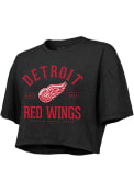 Detroit Red Wings Womens Field Goal T-Shirt - Black
