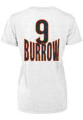 Joe Burrow Cincinnati Bengals Womens Majestic Threads Minerva T-Shirt - White