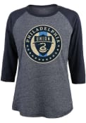 Philadelphia Union Womens Raglan T-Shirt - Navy Blue