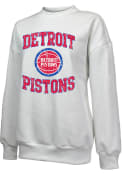 Detroit Pistons Womens Vintage Crew Sweatshirt - White