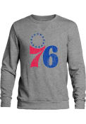Philadelphia 76ers PRIMARY Fashion Sweatshirt - Grey