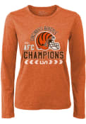 Cincinnati Bengals Womens 2021 Conference Champion Hard Count T-Shirt - Orange