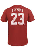 Lucas Raymond Detroit Red Wings Majestic Threads Name And Number T-Shirt - Red