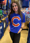 Chicago Cubs Blue Crew With Stripe Tape Tee