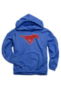 SMU Mustangs Kids Blue Mascot Hooded Sweatshirt