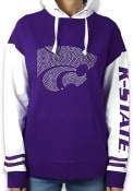K-State Wildcats Womens Color Block Hooded Sweatshirt - Purple