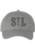 St Louis Series Six Mardi Gras Tonal Adjustable Hat - Grey