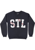 St Louis Series Six Initial Stitches Crew Sweatshirt - Navy Blue