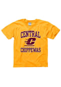 Central Michigan Chippewas Youth Gold #1 T-Shirt