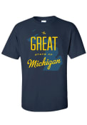 Michigan Blue The Great State Of Short Sleeve T Shirt