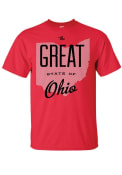 Ohio Red The Great State Of Short Sleeve T Shirt