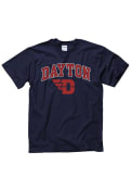 Dayton Flyers Navy Blue Arch Logo Tee