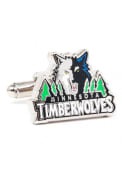 Minnesota Timberwolves Silver Plated Cufflinks - Silver