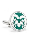Colorado State Rams Silver Plated Cufflinks - Silver