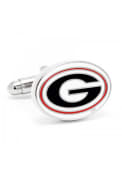 Georgia Bulldogs Silver Plated Cufflinks - Silver