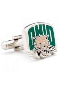 Ohio Bobcats Silver Plated Cufflinks - Silver