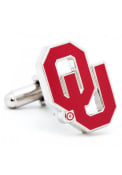 Oklahoma Sooners Silver Plated Cufflinks - Silver