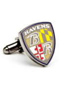Baltimore Ravens Silver Plated Cufflinks - Silver